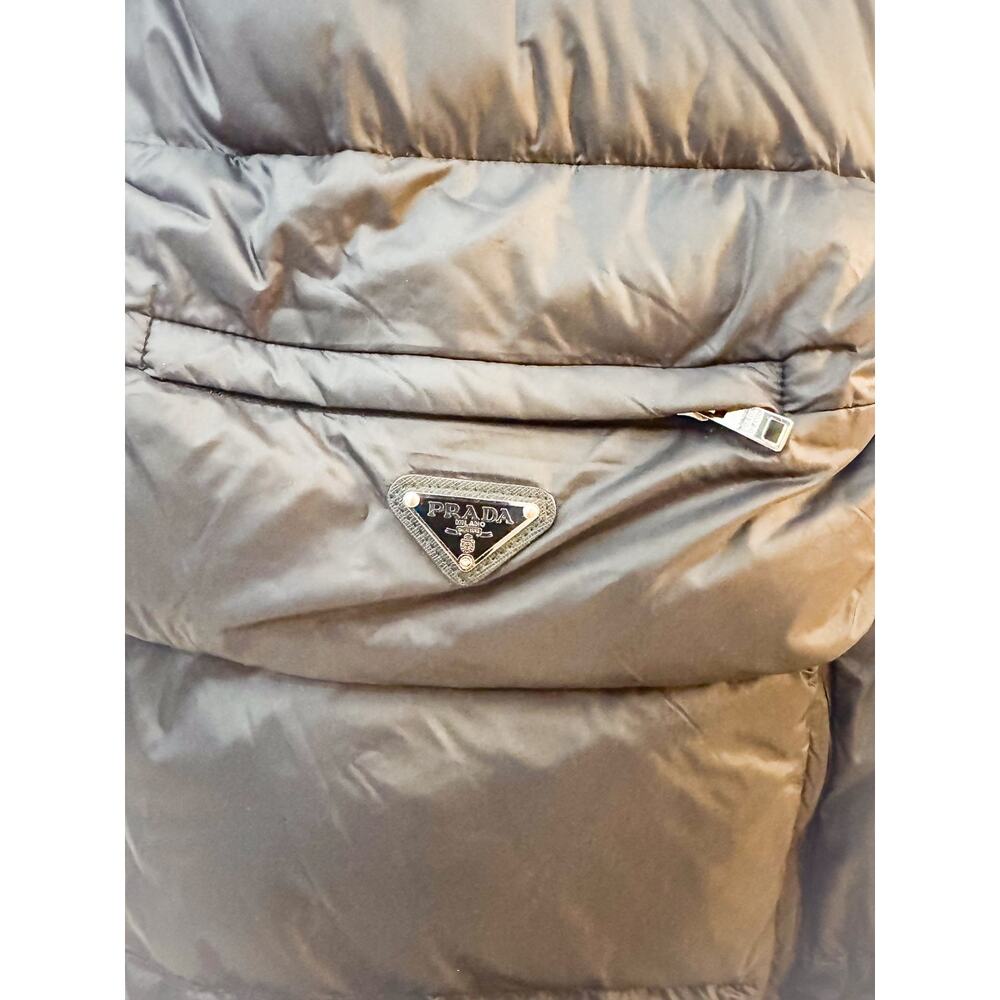 Prada Milano Women's Long Puffer Quilted Jacket ACU1 2014 558 Size L - Picture 3 of 8